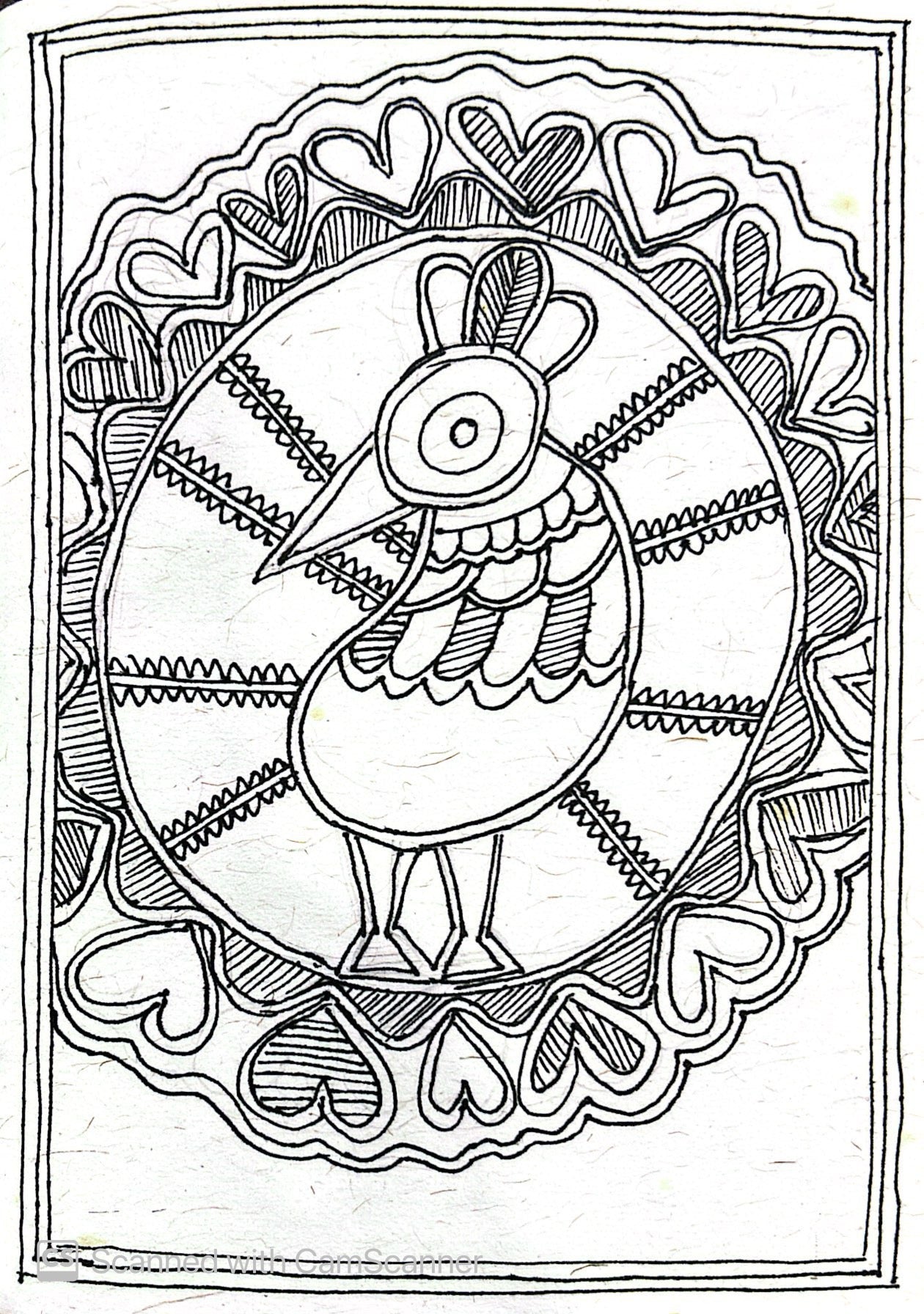 Peacock - Madhubani
